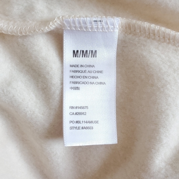 New Amuse Society Summer Kissed Pullover Cream Sweatshirt NWT Size Medium - Picture 10 of 11